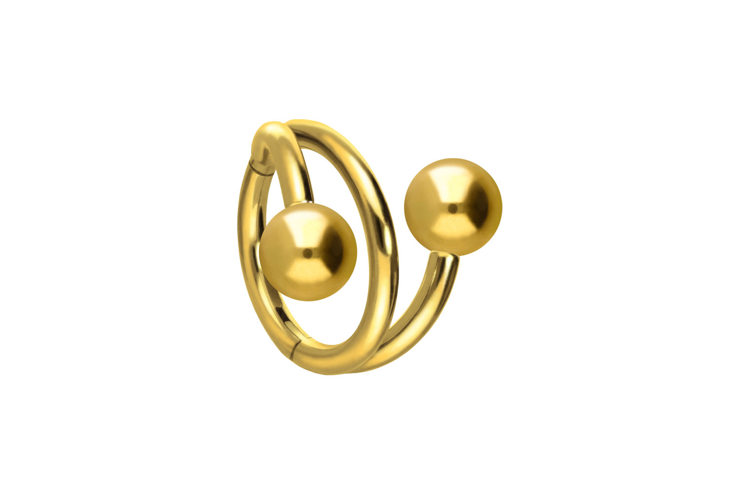 Titan Segmentring Clicker Piercing mit Innengewinde 3 RINGE + 2 KUGELN